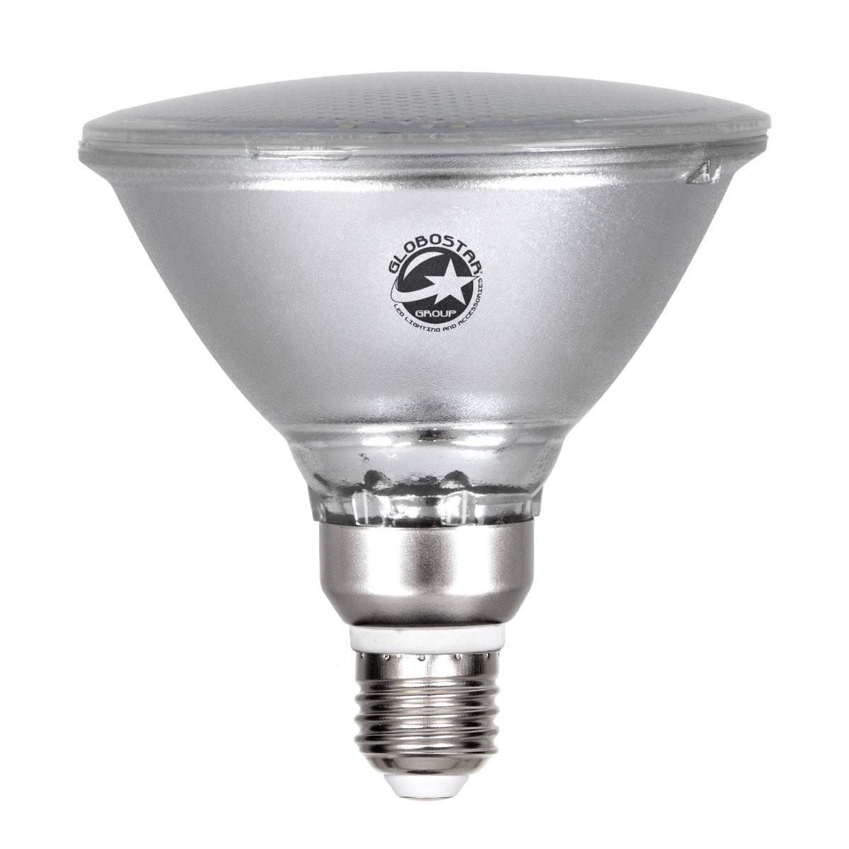 GloboStar® 60231 Λάμπα LED E27 PAR38 Κήπου Σκληρού Υάλου 18W 1200lm 60° AC 220-240V IP65 Φ12 x Υ13cm Μπλε - 3 Years Warranty - ledmania.gr