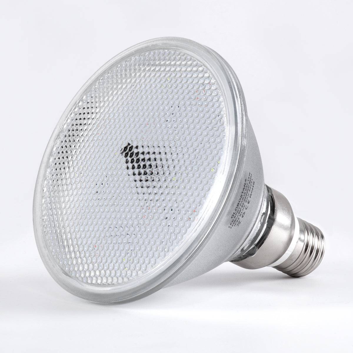 GloboStar® 60233 Λάμπα LED E27 PAR38 Κήπου Σκληρού Υάλου 18W 1200lm 60° AC 220-240V IP65 Φ12 x Υ13cm - Εναλλαγή Φωτισμού μέσω Τηλεχειριστηρίου - Πολύχρωμο RGB - 3 Years Warranty - ledmania.gr