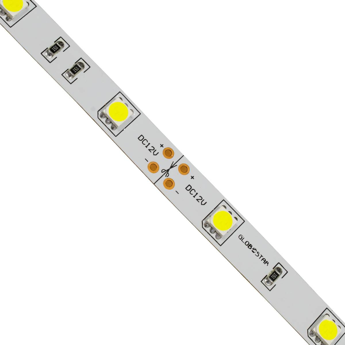 GloboStar® 70010 Ταινία LED SMD 5050 5m 7.2W/m 30LED/m 792lm/m 120° DC 12V IP20 Ψυχρό Λευκό 6000K - 5 Χρόνια Εγγύηση - ledmania.gr