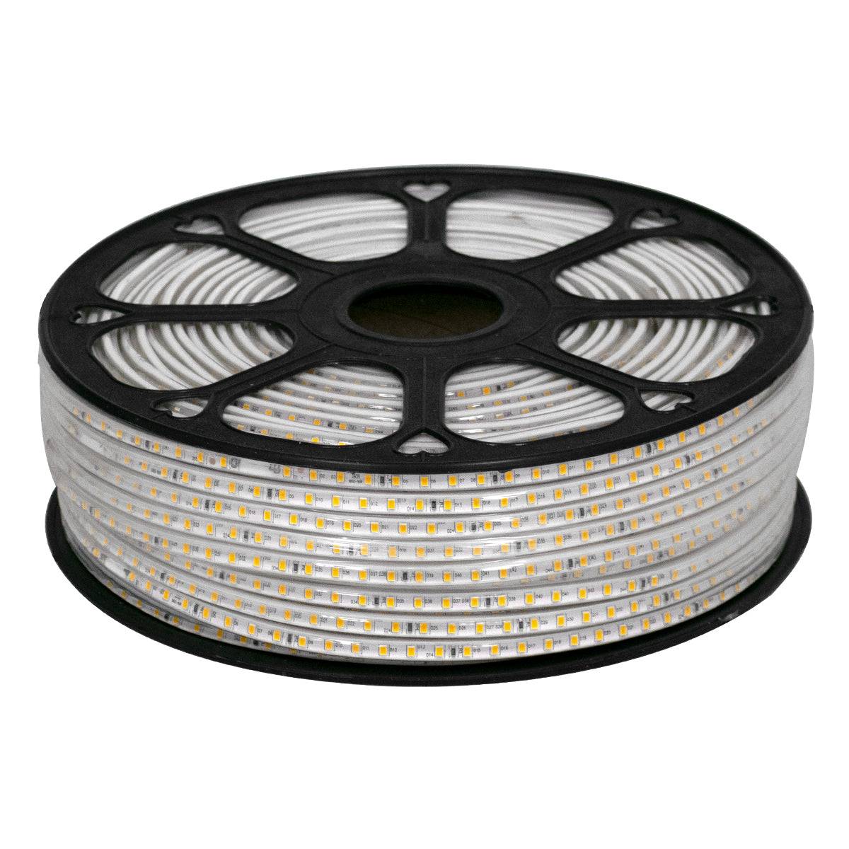 GloboStar® 70503 Slim Ταινία Μονής Σειράς Epistar LED SMD 2835 1m 12W/m 96LED/m 1572lm/m 120° DC 230V Αδιάβροχη IP68 Ultra Θερμό Λευκό 2200K Dimmable - ledmania.gr