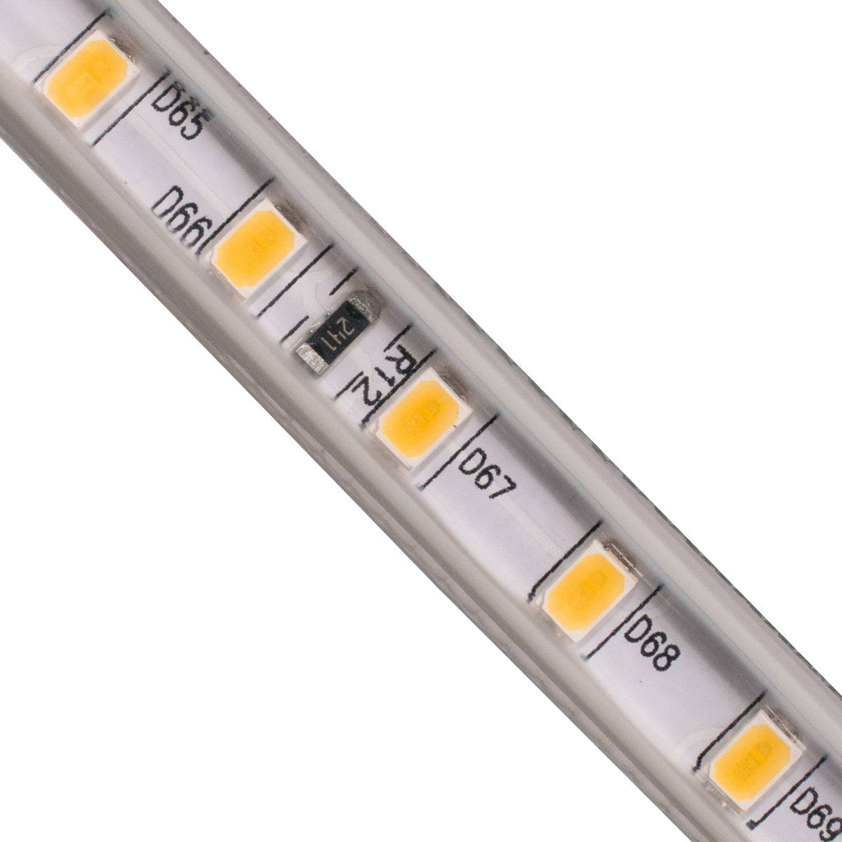 GloboStar® 70503 Slim Ταινία Μονής Σειράς Epistar LED SMD 2835 1m 12W/m 96LED/m 1572lm/m 120° DC 230V Αδιάβροχη IP68 Ultra Θερμό Λευκό 2200K Dimmable - ledmania.gr