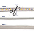 GloboStar® 70503 Slim Ταινία Μονής Σειράς Epistar LED SMD 2835 1m 12W/m 96LED/m 1572lm/m 120° DC 230V Αδιάβροχη IP68 Ultra Θερμό Λευκό 2200K Dimmable - ledmania.gr