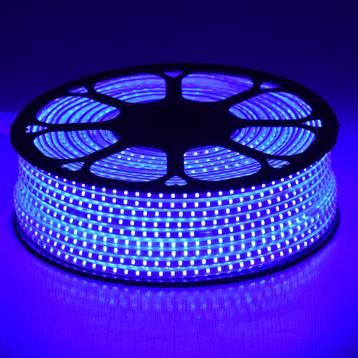 GloboStar® 70506 Slim Ταινία Μονής Σειράς Epistar LED SMD 2835 1m 12W/m 96LED/m 1572lm/m 120° DC 230V Αδιάβροχη IP68 Μπλε Dimmable - ledmania.gr
