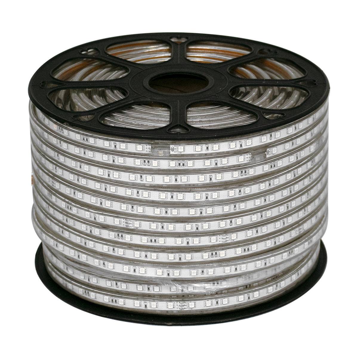 GloboStar® 70507 Slim Ταινία Μονής Σειράς Epistar LED SMD 5050 1m 12W/m 60LED/m 1572lm/m 120° DC 230V Αδιάβροχη IP68 RGB Dimmable - ledmania.gr