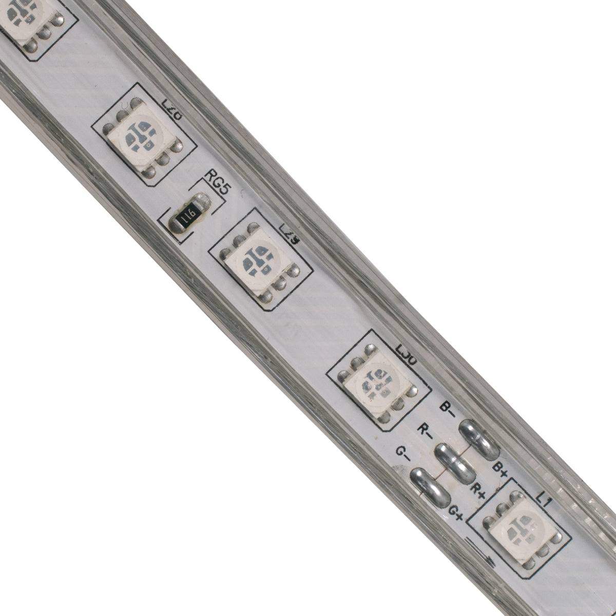 GloboStar® 70507 Slim Ταινία Μονής Σειράς Epistar LED SMD 5050 1m 12W/m 60LED/m 1572lm/m 120° DC 230V Αδιάβροχη IP68 RGB Dimmable - ledmania.gr