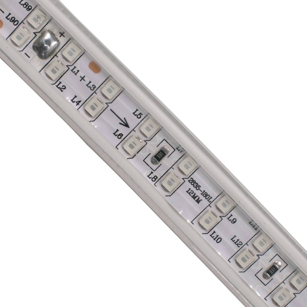 GloboStar® 70514 Wide Ταινία Διπλής Σειράς Epistar LED SMD 2835 1m 24W/m 180LED/m 3144lm/m 120° DC 230V Αδιάβροχη IP68 Κόκκινο Dimmable - ledmania.gr