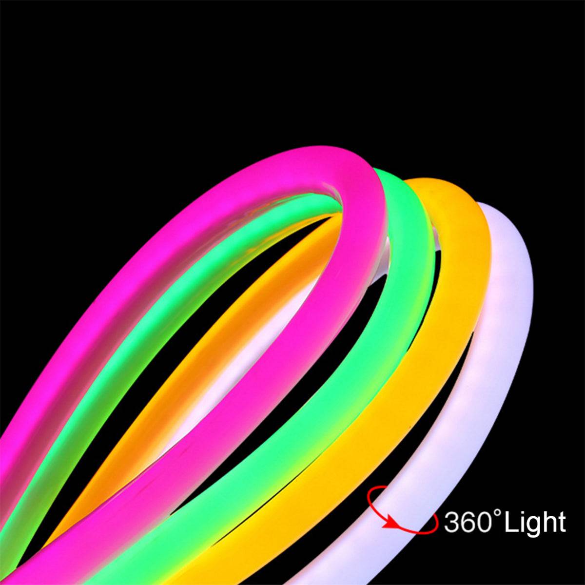GloboStar® 70586 TUBE 360° Degree Neon Flex Epistar LED SMD 2835 1m 12W/m 120LED/m 1212lm/m 360° DC 24V Αδιάβροχη IP68 Gold - Ultra Θερμό 2200K Dimmable - ledmania.gr