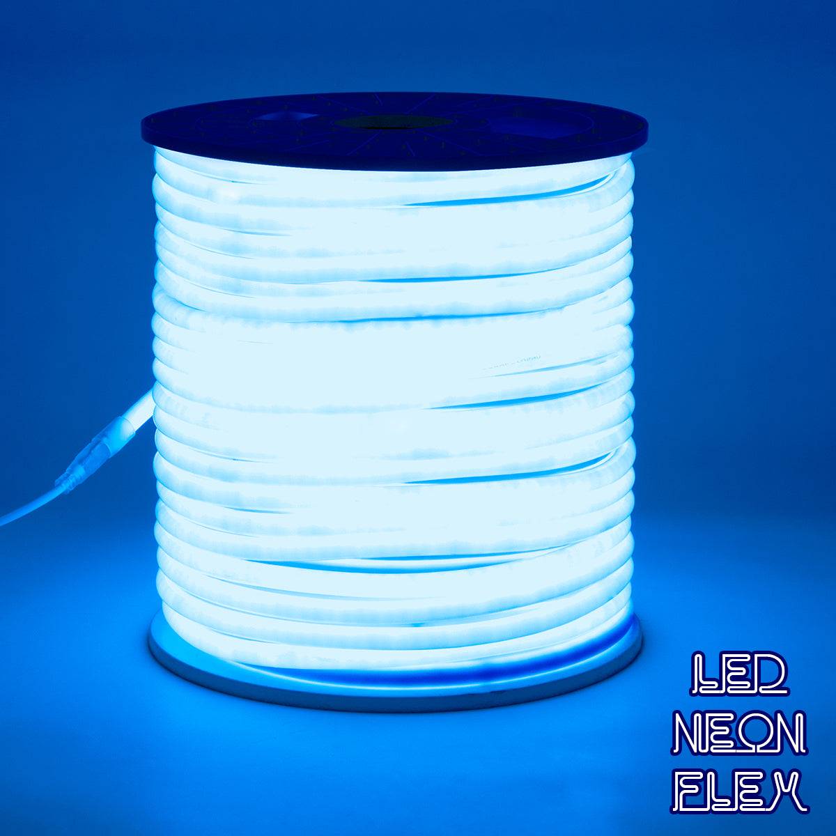 GloboStar® 70595 TUBE 360° Degree Neon Flex Epistar LED SMD 2835 1m 12W/m 120LED/m 1212lm/m 360° DC 230V Αδιάβροχη IP68 Μπλε Dimmable - ledmania.gr