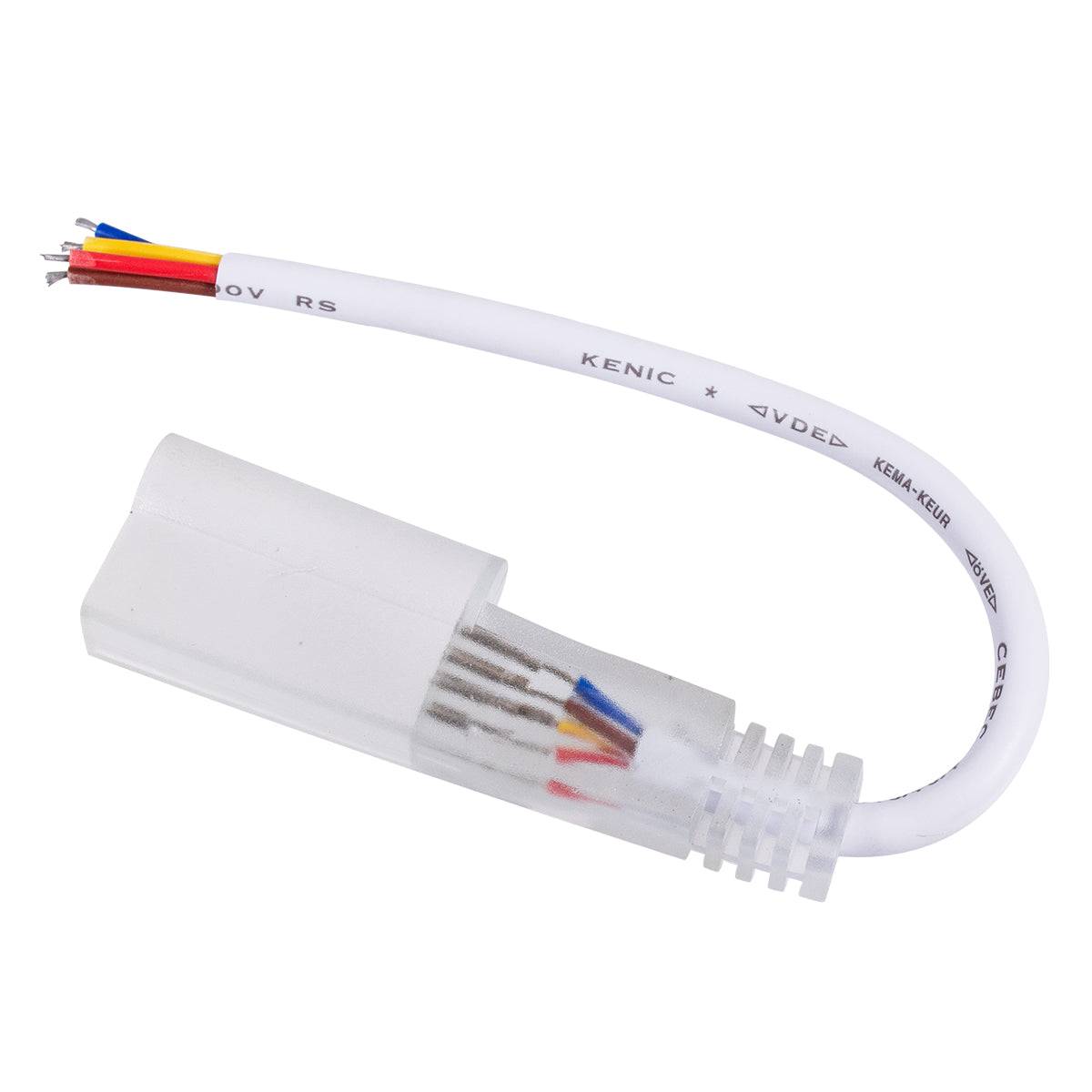 GloboStar® 70614 Καλώδιο Τροφοδοσίας για OVALE 120° Degree Neon Flex LED 24V RGB 4 Pin Αδιάβροχο IP68 - ledmania.gr