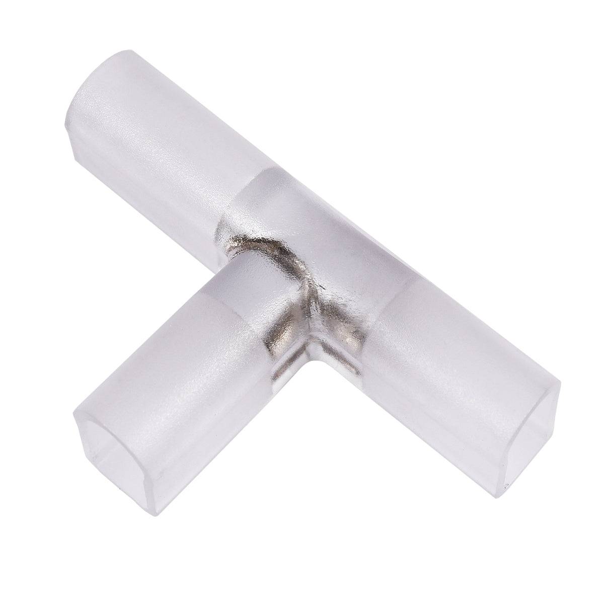 GloboStar® 70620 Σύνδεσμος T για OVALE 120° Degree Neon Flex LED DC 24V & DC 230V 2 Pin Αδιάβροχος IP68 - ledmania.gr