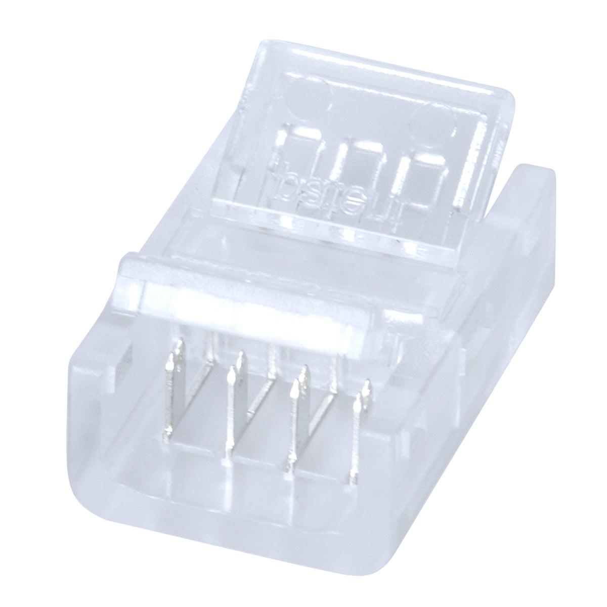 GloboStar® 70687 Ενωτικός Σύνδεσμος για Πολύχρωμη Ταινία LED RGB 10mm 4 PIN σε Πολύχρωμη Ταινία LED RGB 10mm 4 PIN Μ1.9 x Π1.4 x Υ0.7cm Διάφανο - ledmania.gr