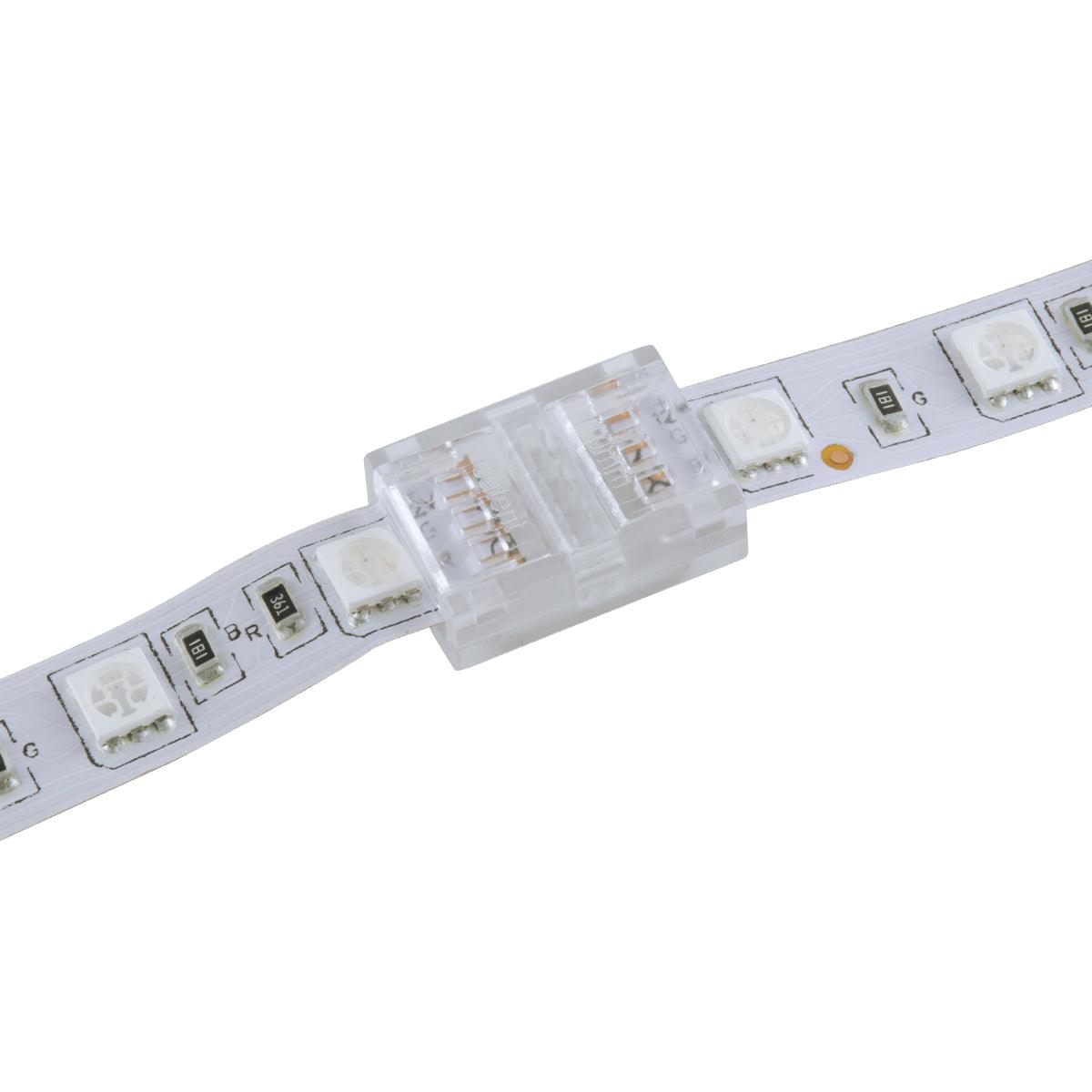 GloboStar® 70687 Ενωτικός Σύνδεσμος για Πολύχρωμη Ταινία LED RGB 10mm 4 PIN σε Πολύχρωμη Ταινία LED RGB 10mm 4 PIN Μ1.9 x Π1.4 x Υ0.7cm Διάφανο - ledmania.gr