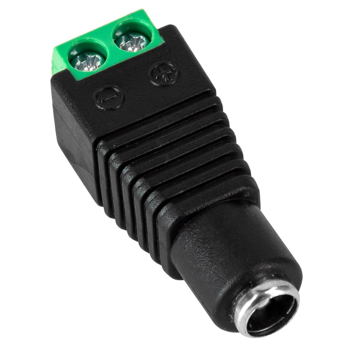 GloboStar® 70703 Βύσμα Τροφοδοσίας DC Θηλυκό - Female Jack Connector σε Κλέμα 5.5 x 2.1mm - ledmania.gr