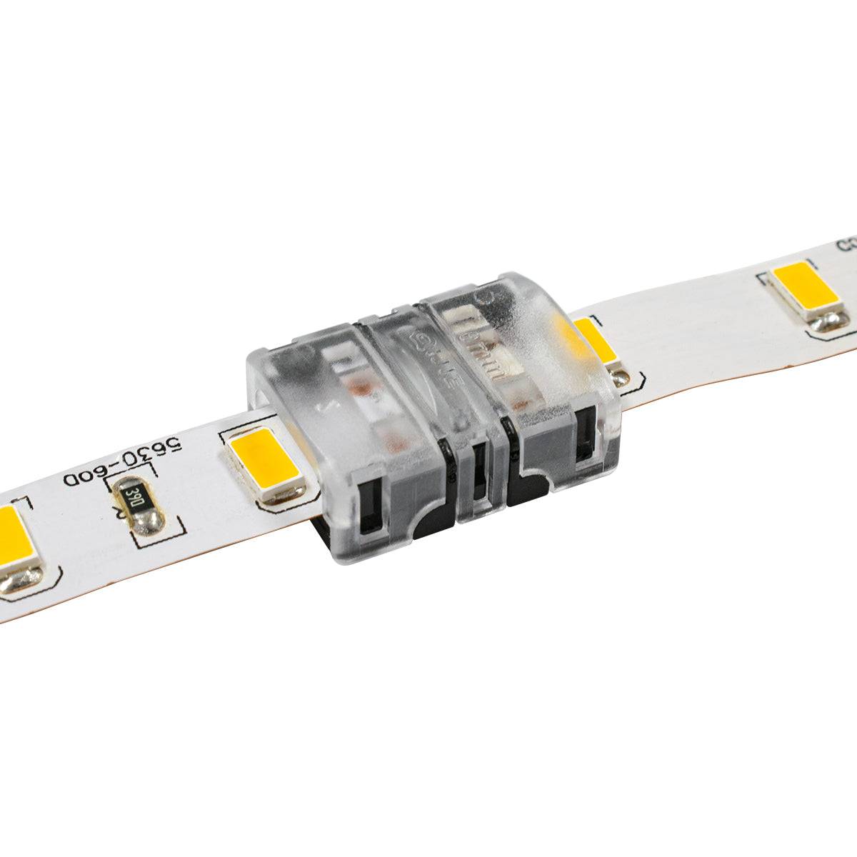 GloboStar® 70713 Ταχυσύνδεσμος Ένωσης IP20 - Strip To Strip Connector για Ένωση 2 x Μονόχρωμες Ταινίες LED Πλάτους 8mm - ledmania.gr