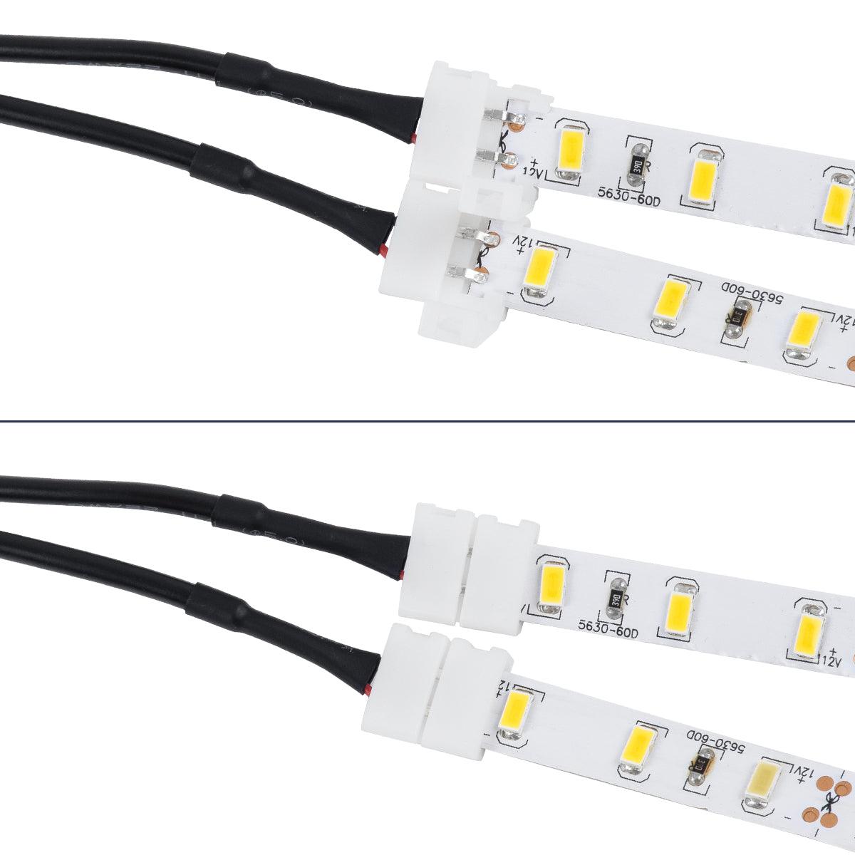 GloboStar® 70742 Καλώδιο Τροφοδοσίας DC για 2 Ταινίες LED από Female 2.1x5.5 σε 2 x 10mm 2 PIN Connector Μ32.3 x Π2 x Υ1cm - ledmania.gr