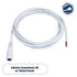 GloboStar® 70746 Καλώδιο Τροφοδοσίας DC 2 Μέτρων από Female 2.1x5.5mm σε 2 x 0.3mm Ατερμάτιστο Καλώδιο Μ200 x Π1.1cm Λευκό - ledmania.gr
