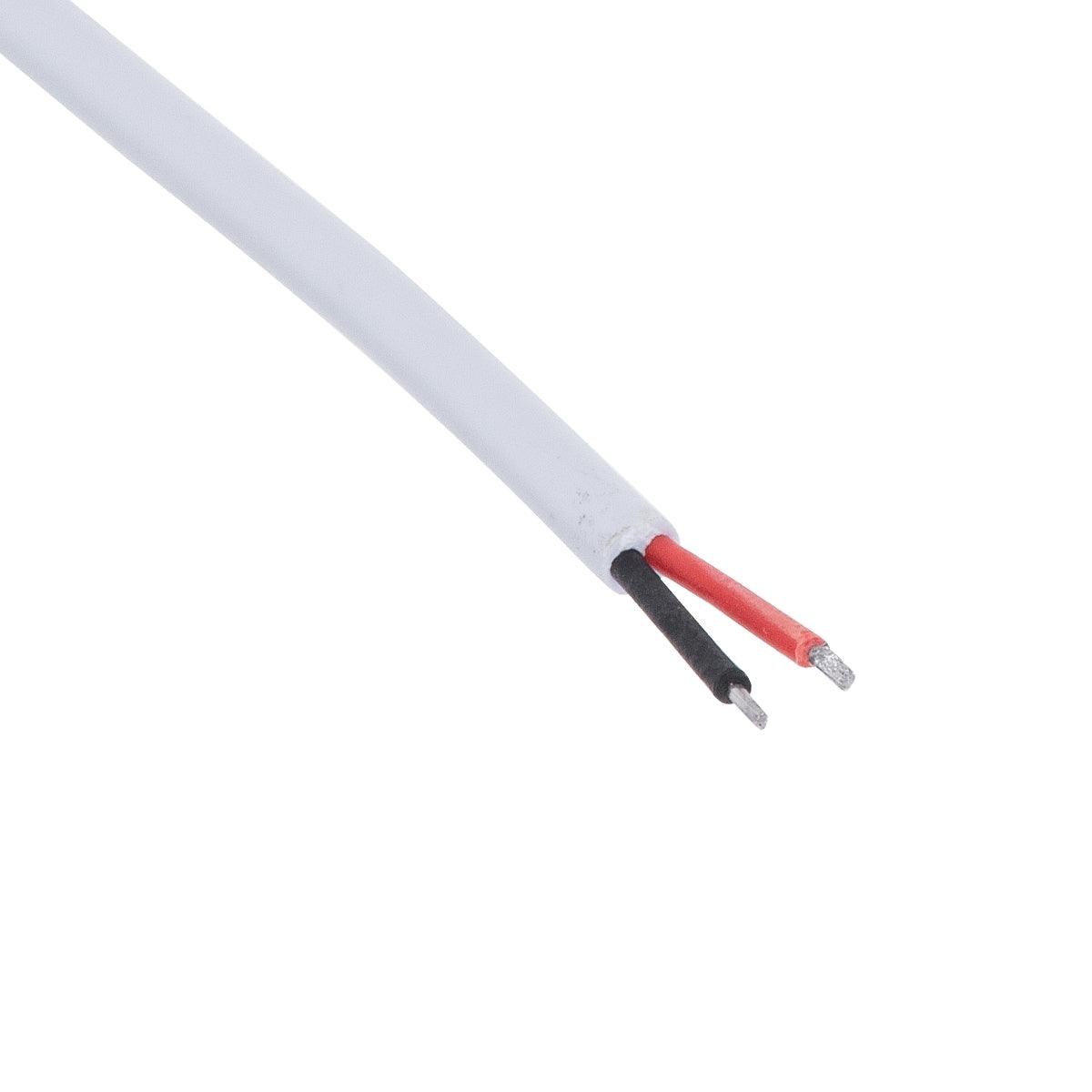 GloboStar® 70746 Καλώδιο Τροφοδοσίας DC 2 Μέτρων από Female 2.1x5.5mm σε 2 x 0.3mm Ατερμάτιστο Καλώδιο Μ200 x Π1.1cm Λευκό - ledmania.gr