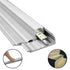 GloboStar® 70823-1M Προφίλ Αλουμινίου για Σκαλοπάτια Ανοδιωμένο με Λευκό Οπάλ Κάλυμμα για 1 Σειρά Ταινίας LED Πατητό - Press On - ledmania.gr
