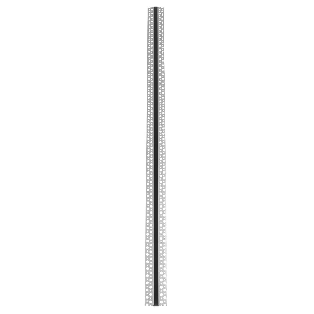 GloboStar® 70839-1M Χωνευτό Γωνιακό για Γυψοσανίδα - Trimless Προφίλ Αλουμινίου Ανοδιωμένο με Μαύρο Οπάλ Κάλυμμα για 1 Σειρά Ταινίας LED Πατητό - Press On 1 Μέτρο - ledmania.gr