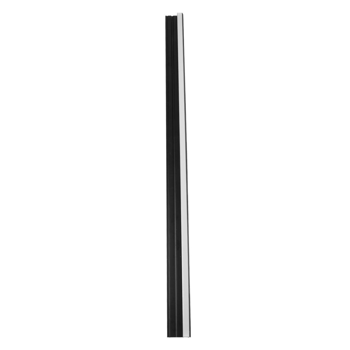 GloboStar® 70841-1M Προφίλ Αλουμινίου για Σκαλοπάτια Μαύρο με Λευκό Οπάλ Κάλυμμα για 1 Σειρά Ταινίας LED Πατητό - Press On 1 Μέτρο - ledmania.gr