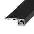 GloboStar® 70841-1M Προφίλ Αλουμινίου για Σκαλοπάτια Μαύρο με Λευκό Οπάλ Κάλυμμα για 1 Σειρά Ταινίας LED Πατητό - Press On 1 Μέτρο - ledmania.gr