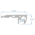 GloboStar® 70841-1M Προφίλ Αλουμινίου για Σκαλοπάτια Μαύρο με Λευκό Οπάλ Κάλυμμα για 1 Σειρά Ταινίας LED Πατητό - Press On 1 Μέτρο - ledmania.gr