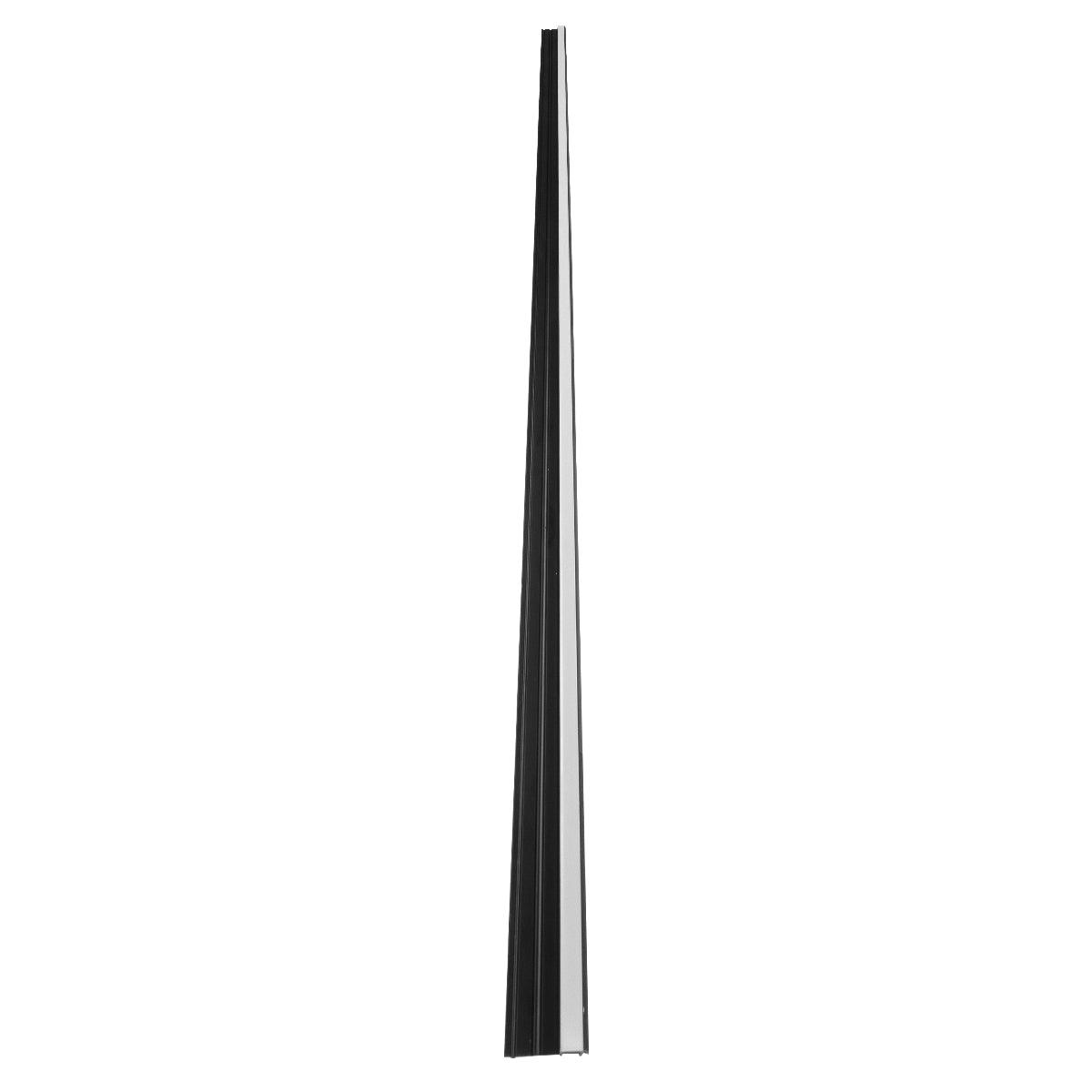 GloboStar® 70841-3M Προφίλ Αλουμινίου για Σκαλοπάτια Μαύρο με Λευκό Οπάλ Κάλυμμα για 1 Σειρά Ταινίας LED Πατητό - Press On 3 Μέτρα - ledmania.gr