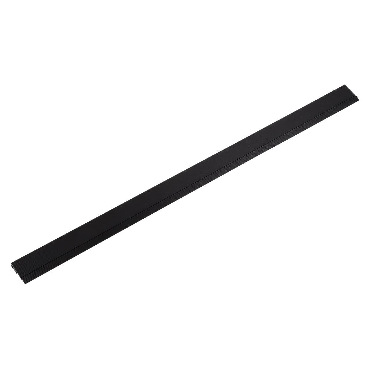 GloboStar® 70841-3M Προφίλ Αλουμινίου για Σκαλοπάτια Μαύρο με Λευκό Οπάλ Κάλυμμα για 1 Σειρά Ταινίας LED Πατητό - Press On 3 Μέτρα - ledmania.gr