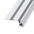GloboStar® 70842-3M Προφίλ Αλουμινίου για Σκαλοπάτια Ανοδιωμένο με Λευκό Οπάλ Κάλυμμα Up / Down για 2 Σειρές Ταινίας LED Πατητό - Press On με Αντιολισθητικό Ελαστικό Σιλικόνης 3 Μέτρα - ledmania.gr