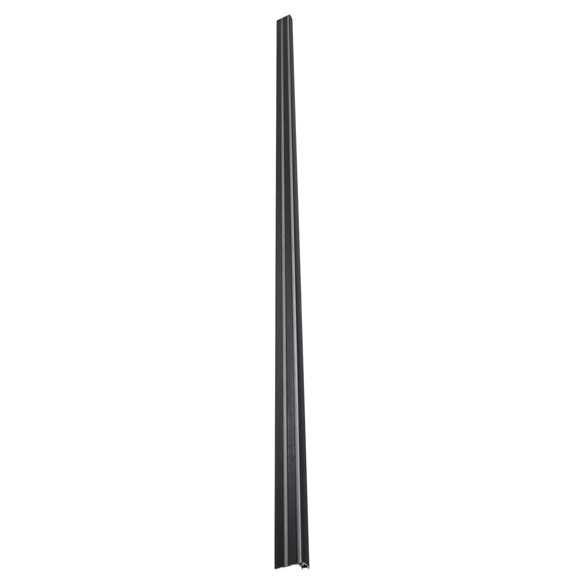 GloboStar® 70843-3M Προφίλ Αλουμινίου για Σκαλοπάτια Μαύρο με Μαύρο Οπάλ Κάλυμμα Up / Down για 2 Σειρές Ταινίας LED Πατητό - Press On με Αντιολισθητικό Ελαστικό Σιλικόνης 3 Μέτρα - ledmania.gr