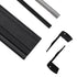 GloboStar® 70843-3M Προφίλ Αλουμινίου για Σκαλοπάτια Μαύρο με Μαύρο Οπάλ Κάλυμμα Up / Down για 2 Σειρές Ταινίας LED Πατητό - Press On με Αντιολισθητικό Ελαστικό Σιλικόνης 3 Μέτρα - ledmania.gr