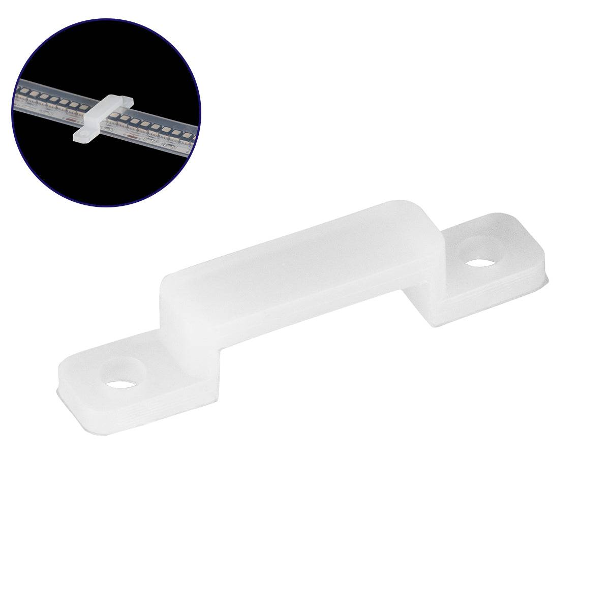 GloboStar® 70907 Στήριγμα για Αδιάβροχο IP68 Κανάλι Σιλικόνης 14mm για Ταινίες LED 12mm - ledmania.gr