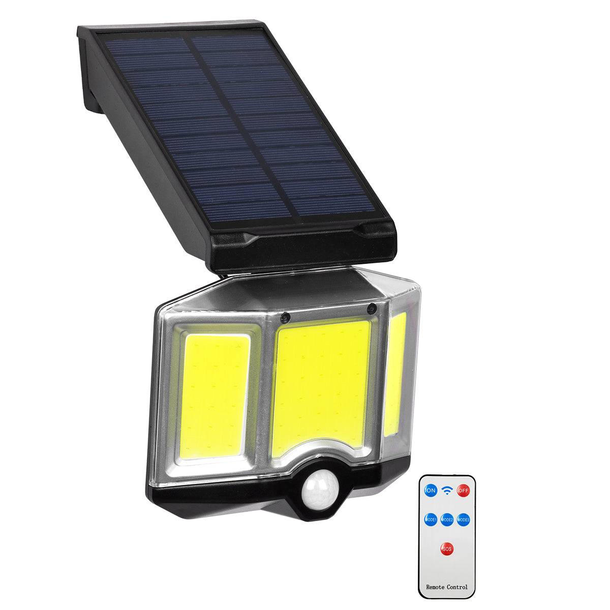 GloboStar® 71482 Αυτόνομος Ηλιακός Προβολέας LED COB 20W 1500lm με Ενσωματωμένη Μπαταρία 2400mAh - Φωτοβολταϊκό Πάνελ με Αισθητήρα Ημέρας-Νύχτας - PIR Αισθητήρα Κίνησης και Ασύρματο Χειριστήριο IR Αδιάβροχο IP65 Ψυχρό Λευκό 6000K - ledmania.gr