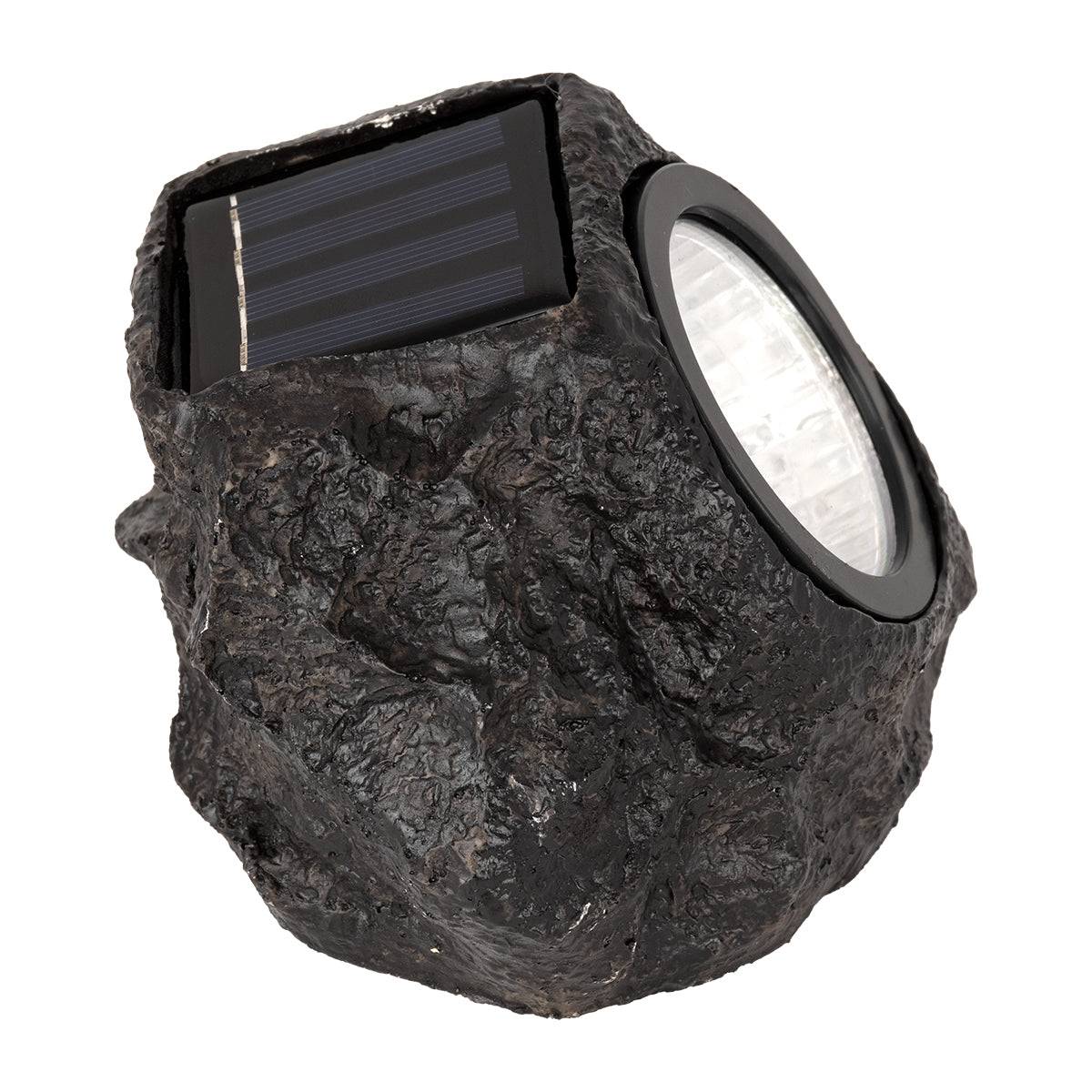 GloboStar® 71484 Αυτόνομο Ηλιακό Φωτιστικό LED SMD 1W 100lm με Ενσωματωμένη Μπαταρία 600mAh - Φωτοβολταϊκό Πάνελ με Αισθητήρα Ημέρας-Νύχτας Αδιάβροχο IP65 Διακοσμητική Πέτρα - Βράχος Κήπου Ψυχρό Λευκό 6000K - ledmania.gr