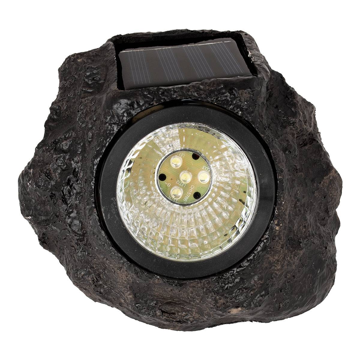 GloboStar® 71484 Αυτόνομο Ηλιακό Φωτιστικό LED SMD 1W 100lm με Ενσωματωμένη Μπαταρία 600mAh - Φωτοβολταϊκό Πάνελ με Αισθητήρα Ημέρας-Νύχτας Αδιάβροχο IP65 Διακοσμητική Πέτρα - Βράχος Κήπου Ψυχρό Λευκό 6000K - ledmania.gr