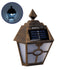 GloboStar® 71492 Αυτόνομο Ηλιακό Φωτιστικό Τοίχου Μπρονζέ Σκουριά LED SMD 1W 40lm με Ενσωματωμένη Μπαταρία 600mAh - Φωτοβολταϊκό Πάνελ με Αισθητήρα Ημέρας-Νύχτας IP65 Ψυχρό Λευκό 6000K - ledmania.gr