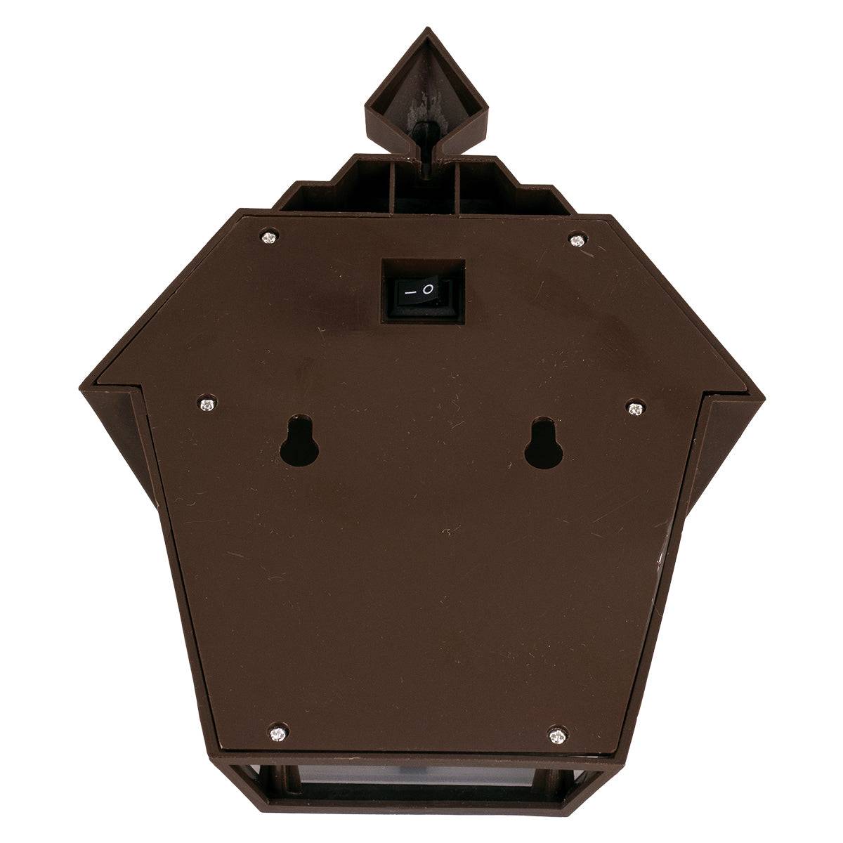 GloboStar® 71493 Αυτόνομο Ηλιακό Φωτιστικό Τοίχου Καφέ LED SMD 1W 40lm με Ενσωματωμένη Μπαταρία 600mAh - Φωτοβολταϊκό Πάνελ με Αισθητήρα Ημέρας-Νύχτας IP65 Ψυχρό Λευκό 6000K - ledmania.gr