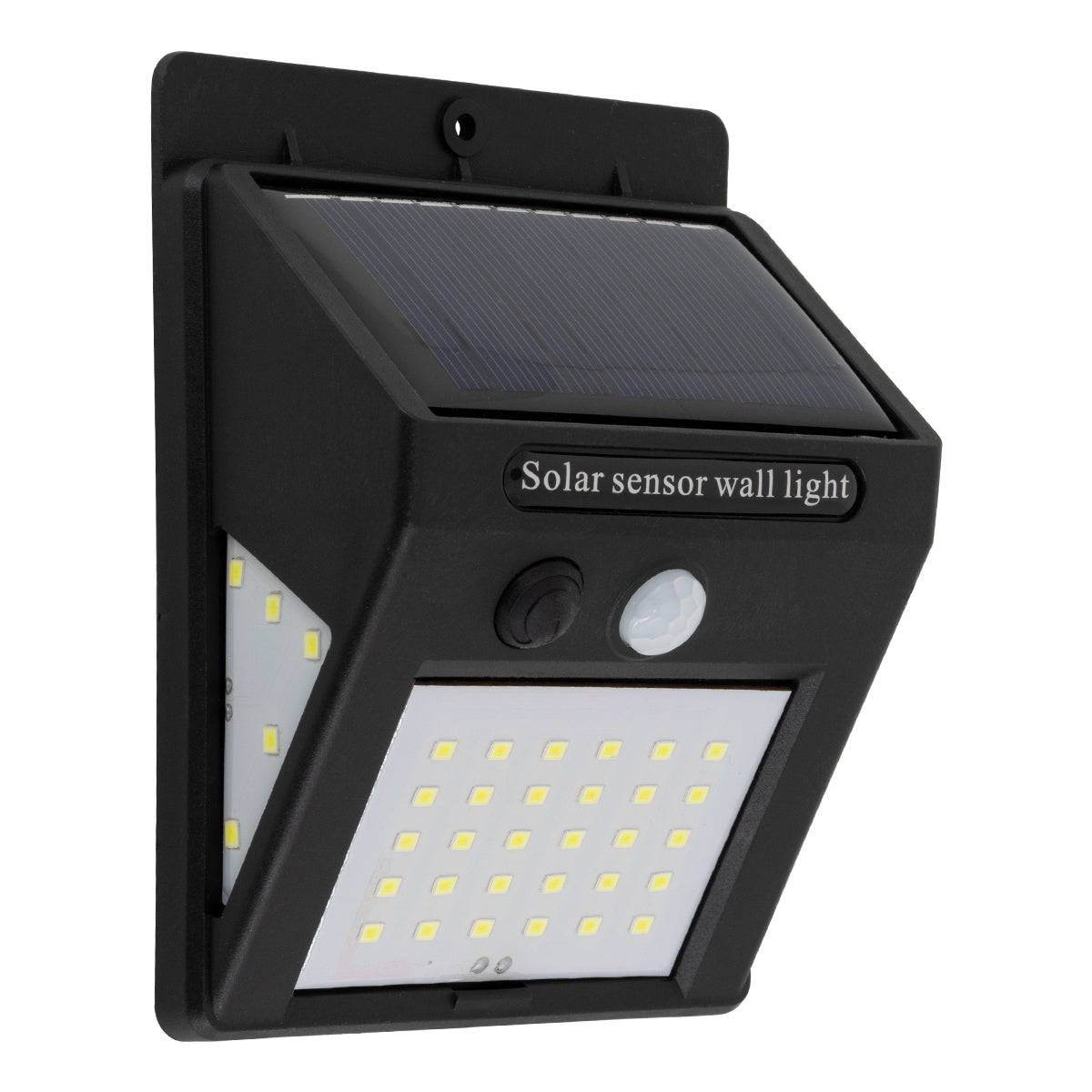 GloboStar® 71501 Αυτόνομο Ηλιακό Φωτιστικό LED SMD 8W 800lm με Ενσωματωμένη Μπαταρία 1200mAh - Φωτοβολταϊκό Πάνελ με Αισθητήρα Ημέρας-Νύχτας και PIR Αισθητήρα Κίνησης Αδιάβροχο IP65 Ψυχρό Λευκό 6000K - ledmania.gr