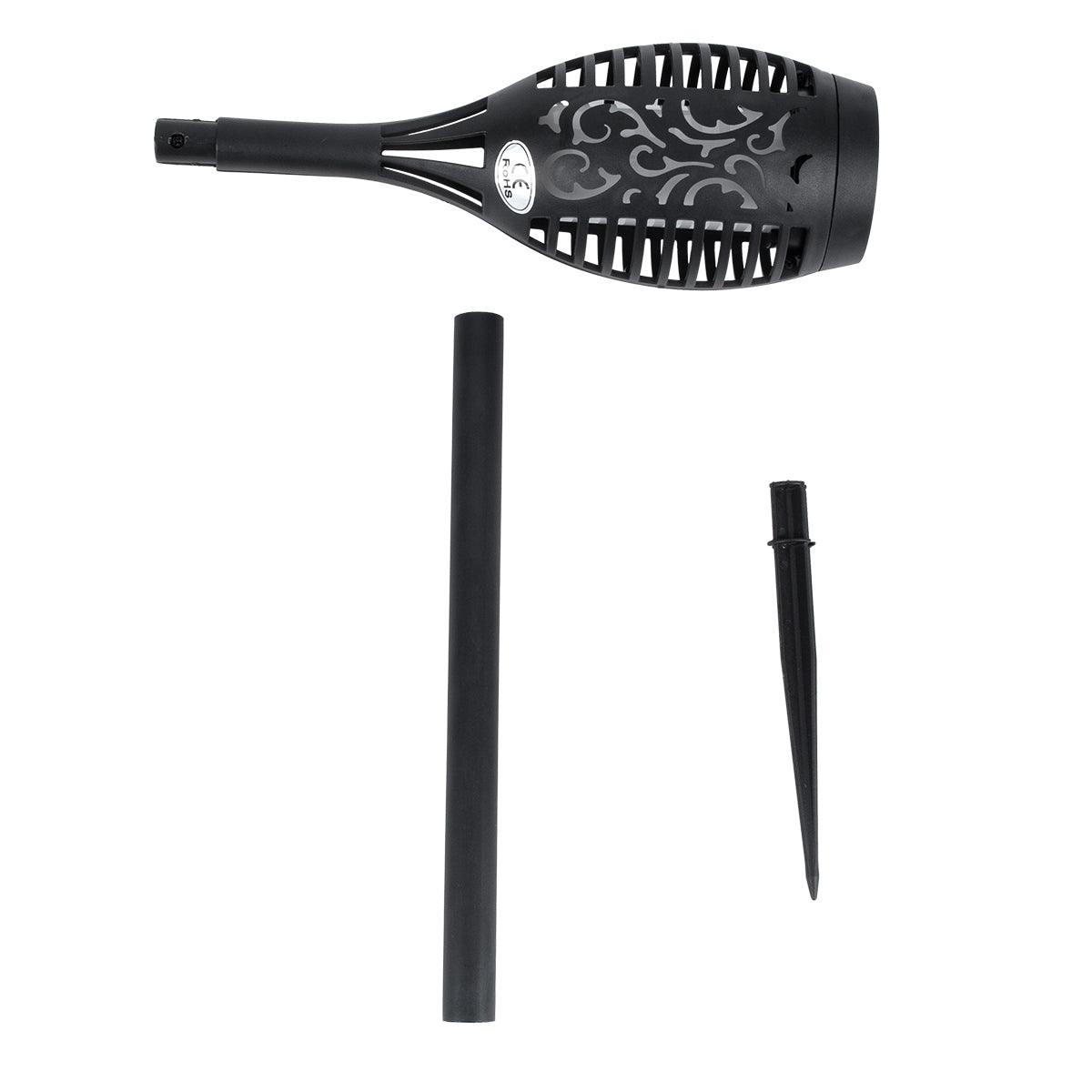 GloboStar® 71527 Αυτόνομο Ηλιακό Φωτιστικό LED SMD 3W 150lm με Ενσωματωμένη Μπαταρία 600mAh - Φωτοβολταϊκό Πάνελ - Αισθητήρα Ημέρας-Νύχτας Φαναράκι Κήπου - Εφέ Φλόγας Διακοσμητικό Αυτόνομο Αδιάβροχο IP65 1500-2000K Φ7 x Υ50cm - ledmania.gr