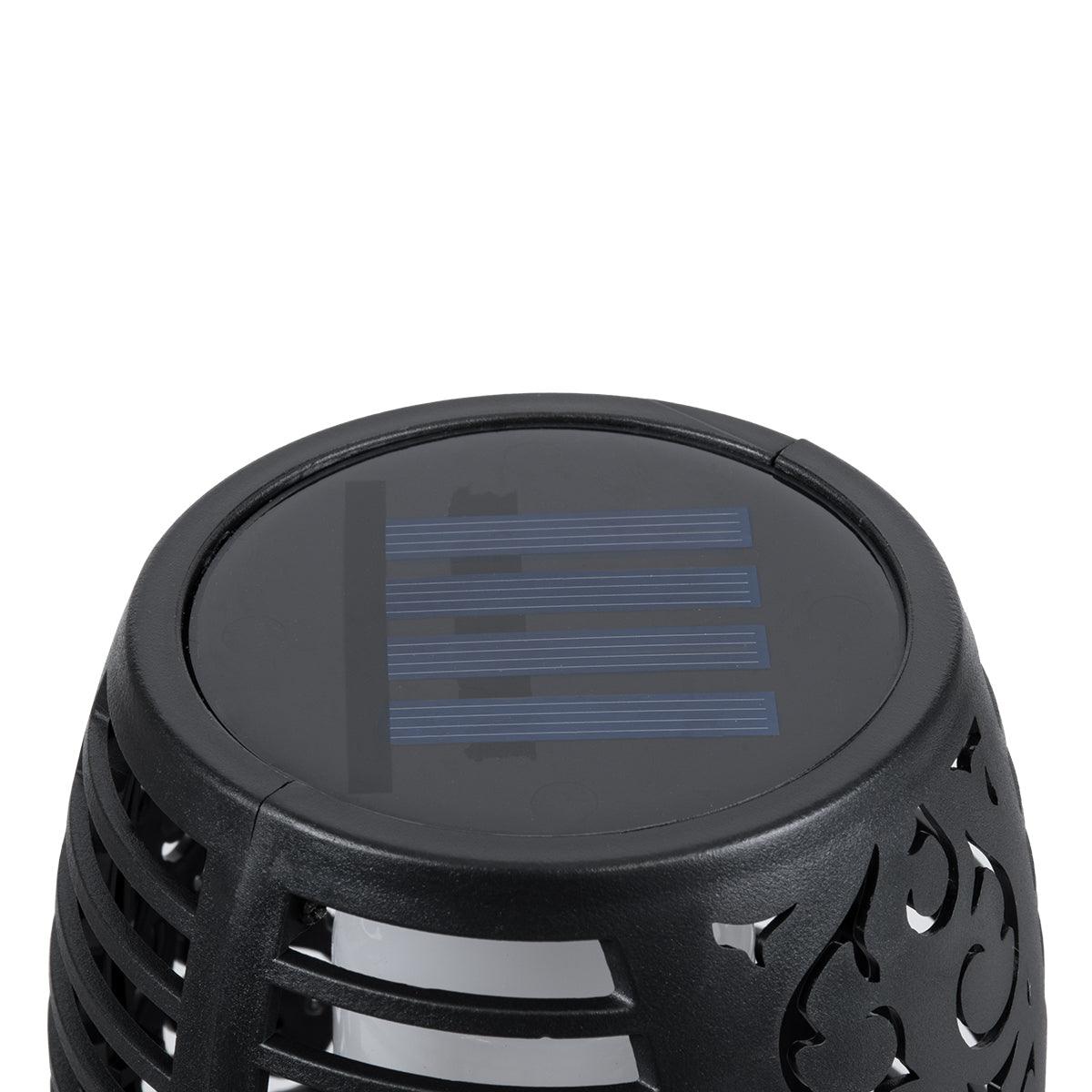GloboStar® 71528 Αυτόνομο Ηλιακό Φωτιστικό LED SMD 4W 200lm με Ενσωματωμένη Μπαταρία 800mAh - Φωτοβολταϊκό Πάνελ - Αισθητήρα Ημέρας-Νύχτας Φαναράκι Κήπου - Εφέ Φλόγας Διακοσμητικό Αυτόνομο Αδιάβροχο IP65 1500-2000K Φ9.5 x Υ60cm - ledmania.gr