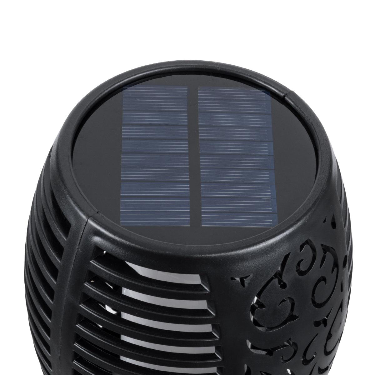 GloboStar® 71529 Αυτόνομο Ηλιακό Φωτιστικό LED SMD 5W 250lm με Ενσωματωμένη Μπαταρία 1200mAh - Φωτοβολταϊκό Πάνελ - Αισθητήρα Ημέρας-Νύχτας Φαναράκι Κήπου - Εφέ Φλόγας Διακοσμητικό Αυτόνομο Αδιάβροχο IP65 1500-2000K Φ11 x Υ75cm - ledmania.gr