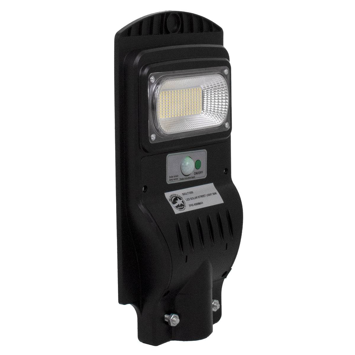 GloboStar® 71550 Αυτόνομο Ηλιακό Φωτιστικό Δρόμου Street Light LED SMD 50W 4000lm με Ενσωματωμένη Μπαταρία Li-ion 4500mAh - Φωτοβολταϊκό Πάνελ με Αισθητήρα Ημέρας-Νύχτας PIR Αισθητήρα Κίνησης και Ασύρματο Χειριστήριο Αδιάβροχο IP65 Ψυχρό Λευκό 6000K - ledmania.gr