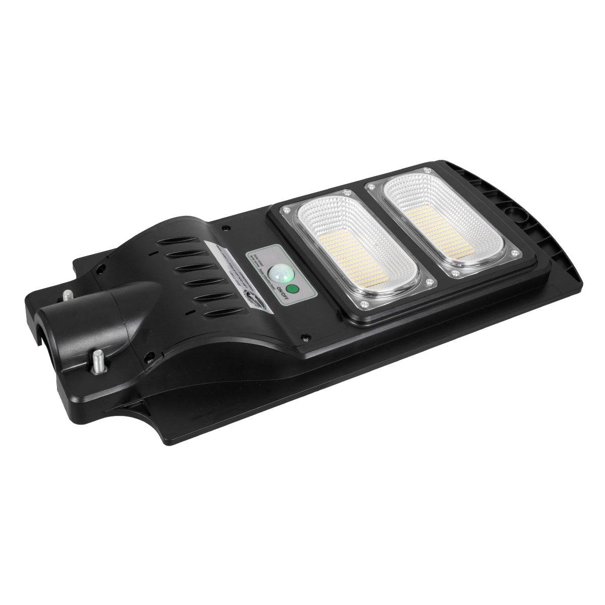 GloboStar® 71551 Αυτόνομο Ηλιακό Φωτιστικό Δρόμου Street Light LED SMD 100W 8000lm με Ενσωματωμένη Μπαταρία Li-ion 5500mAh - Φωτοβολταϊκό Πάνελ με Αισθητήρα Ημέρας-Νύχτας PIR Αισθητήρα Κίνησης και Ασύρματο Χειριστήριο Αδιάβροχο IP65 Ψυχρό Λευκό 6000K - ledmania.gr
