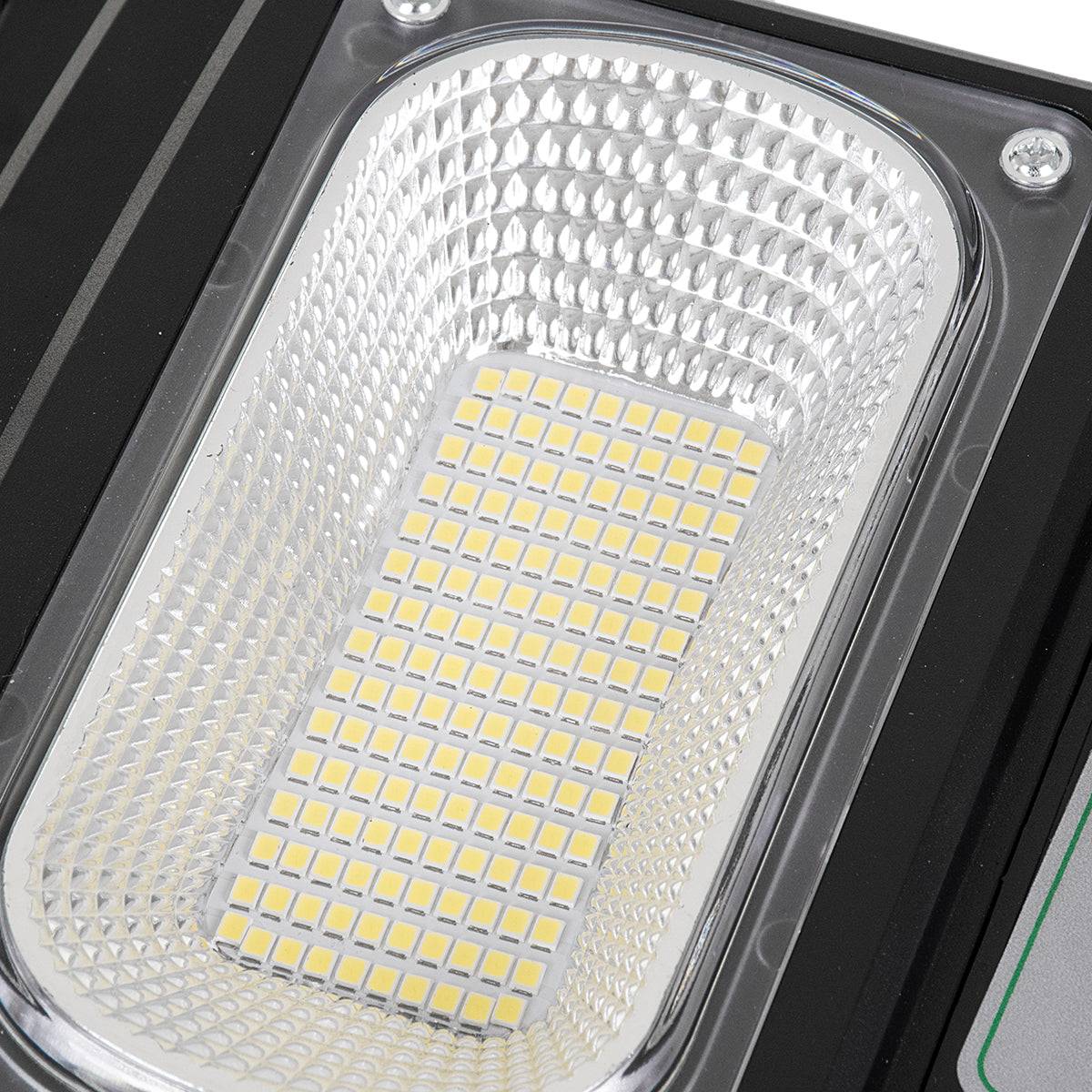 GloboStar® 71551 Αυτόνομο Ηλιακό Φωτιστικό Δρόμου Street Light LED SMD 100W 8000lm με Ενσωματωμένη Μπαταρία Li-ion 5500mAh - Φωτοβολταϊκό Πάνελ με Αισθητήρα Ημέρας-Νύχτας PIR Αισθητήρα Κίνησης και Ασύρματο Χειριστήριο Αδιάβροχο IP65 Ψυχρό Λευκό 6000K - ledmania.gr