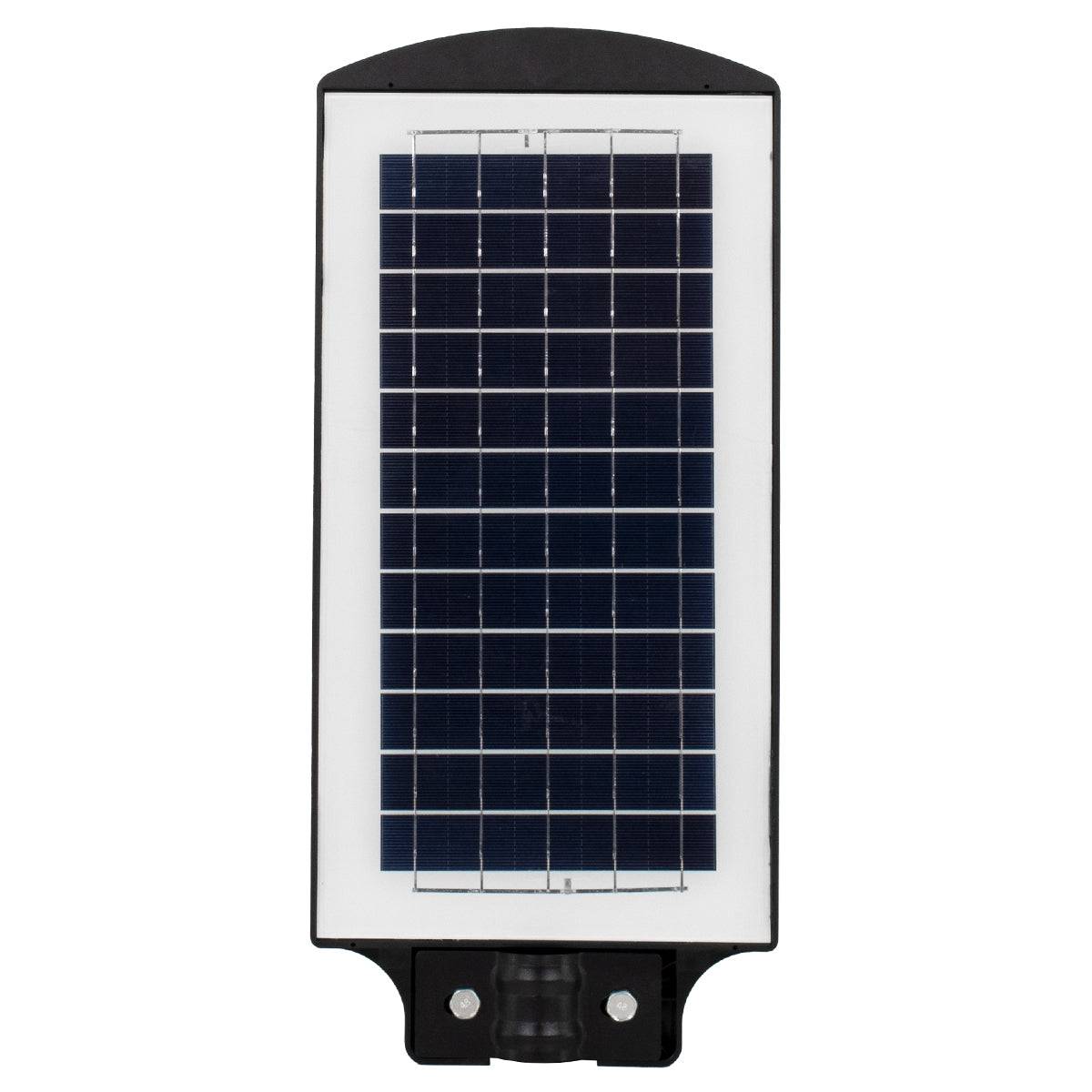 GloboStar® 71551 Αυτόνομο Ηλιακό Φωτιστικό Δρόμου Street Light LED SMD 100W 8000lm με Ενσωματωμένη Μπαταρία Li-ion 5500mAh - Φωτοβολταϊκό Πάνελ με Αισθητήρα Ημέρας-Νύχτας PIR Αισθητήρα Κίνησης και Ασύρματο Χειριστήριο Αδιάβροχο IP65 Ψυχρό Λευκό 6000K - ledmania.gr