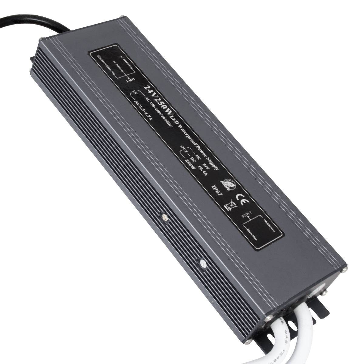 GloboStar® 73064 Τροφοδοτικό LED DC 24V 250W Αδιάβροχο IP67 Max 250W 10.45A - ledmania.gr