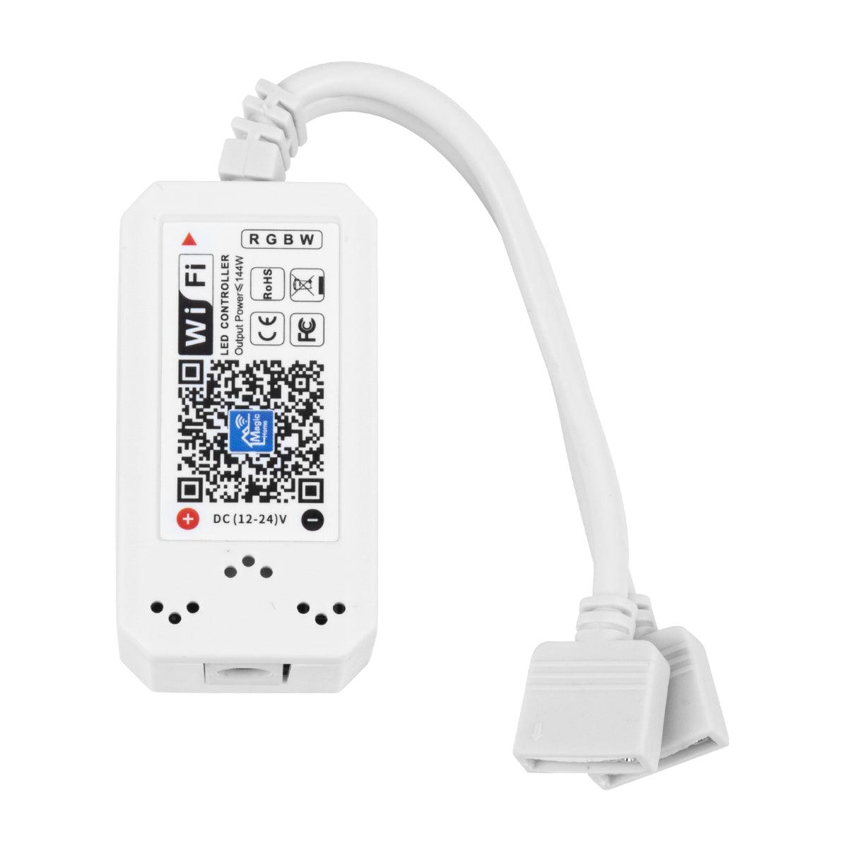GloboStar® 73404 Ασύρματος Smart Home Wi-Fi LED RGBW Controller με 2 Εξόδους RGBW και Χειριστήριο 2.4Ghz RF DC 12V Max 144W - DC 24V Max 288W - ledmania.gr