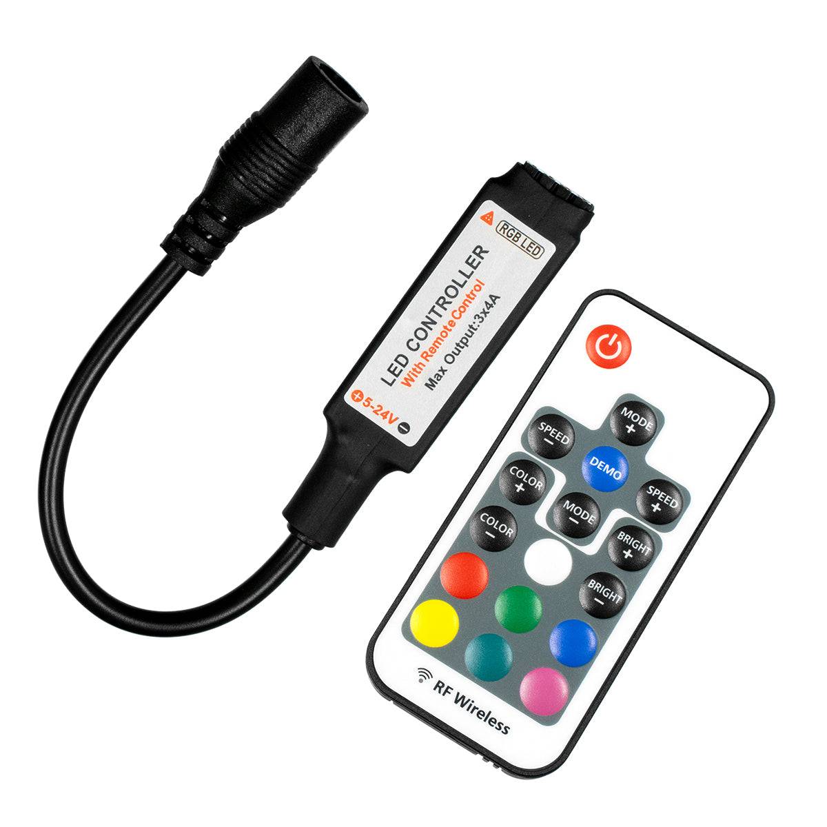 GloboStar® 73420 Ασύρματος LED Controller RGB με Χειριστήριο RF 2.4Ghz DC 5-24V Max 288W - ledmania.gr