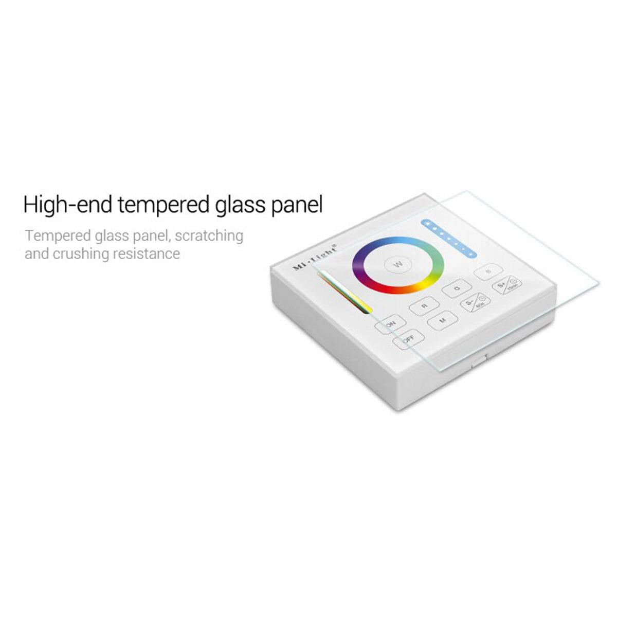 GloboStar® 73425 Mi-Light B0 LED RGBW+WW+CCT Smart Ασύρματο Χειριστήριο Αφής 2.4G RF Φορητό/Τοίχου με Μπαταρία για όλα τα Mi-Light Controller Box - ledmania.gr