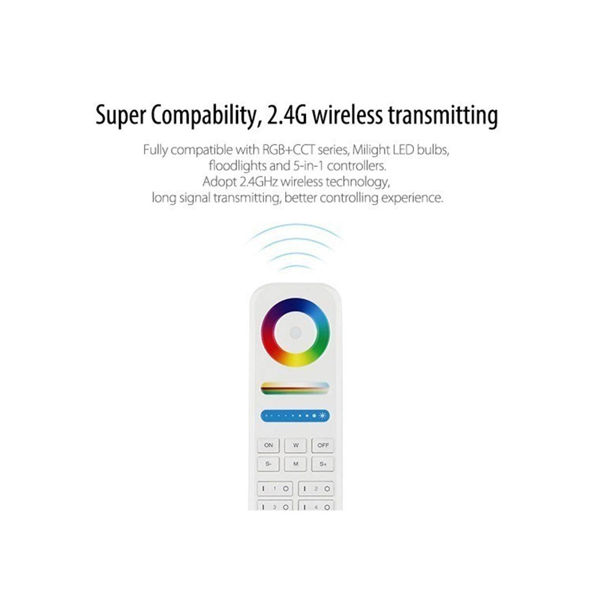 GloboStar® 73426 Ασύρματο Χειριστήριο Αφής έως 8 Group Wireless RF 2.4Ghz LED RGBW+WW Smart Touch Panel 8-Zone Mi-Light FUT089 433MHz RF 2.4G - ledmania.gr
